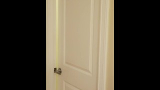 Aliyah getting Cuckold in the bedroom while hubby had to listin outside.hoe